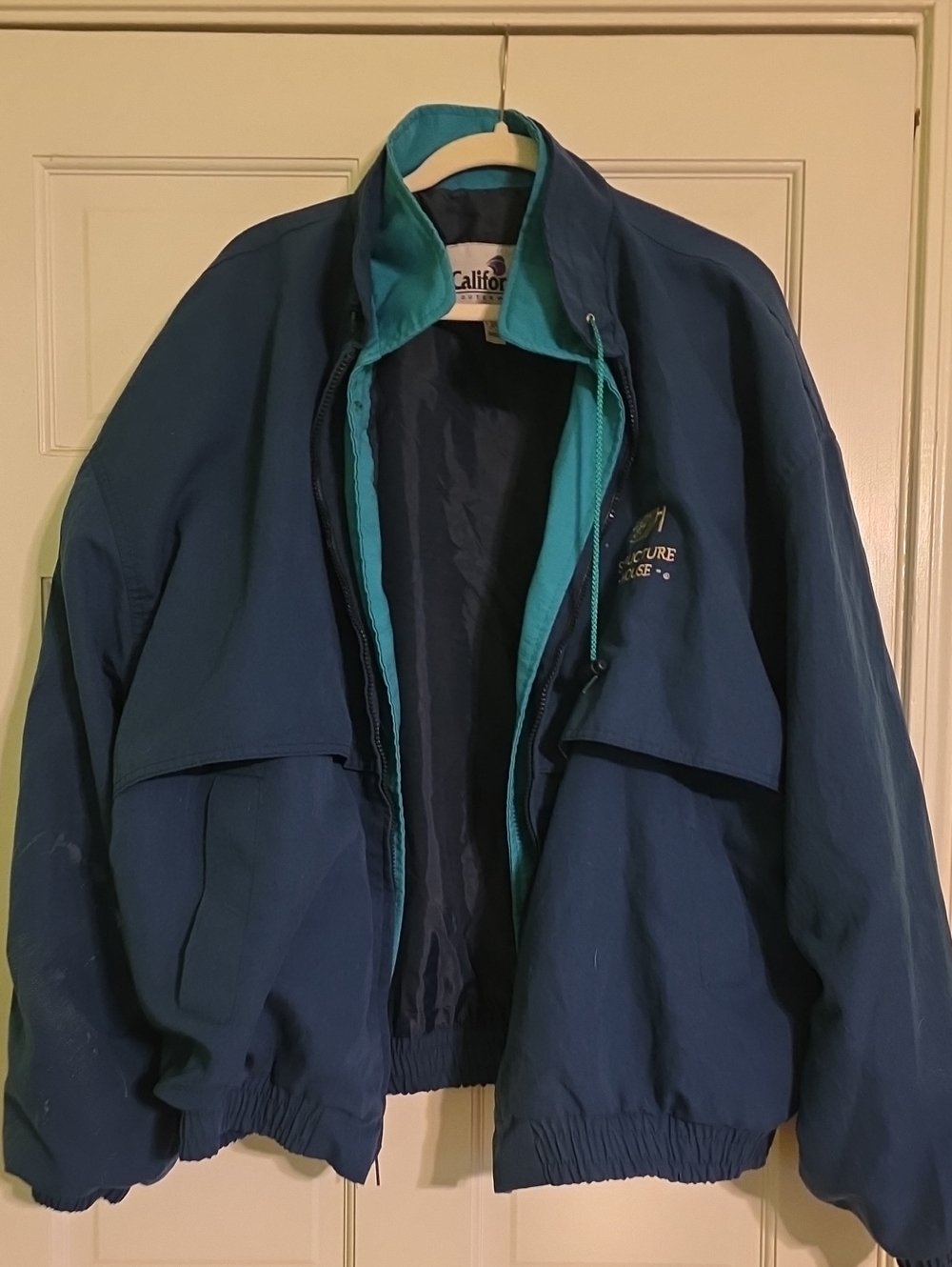 Structure Navy Windbreaker with Teal Trim